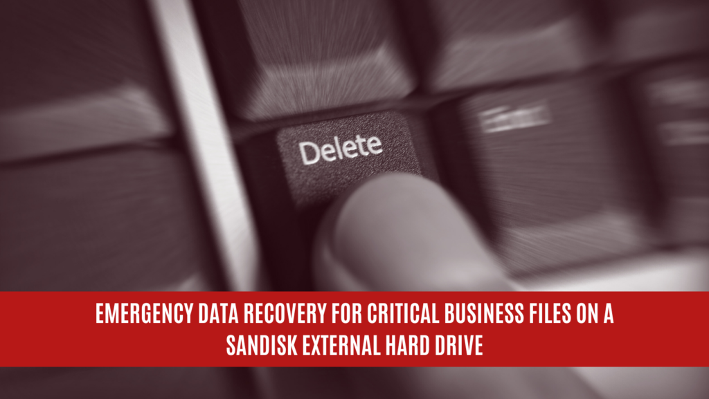 Emergency Data Recovery for Critical Business Files on a Sandisk External Hard Drive